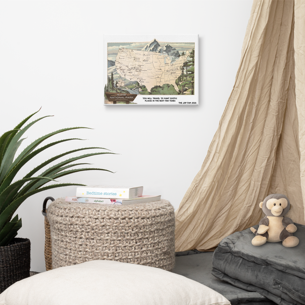 THE JOP FAM NATIONAL PARK ADVENTURES CANVAS (12" X 16")