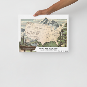 THE JOP FAM NATIONAL PARK ADVENTURES CANVAS (12" X 16")